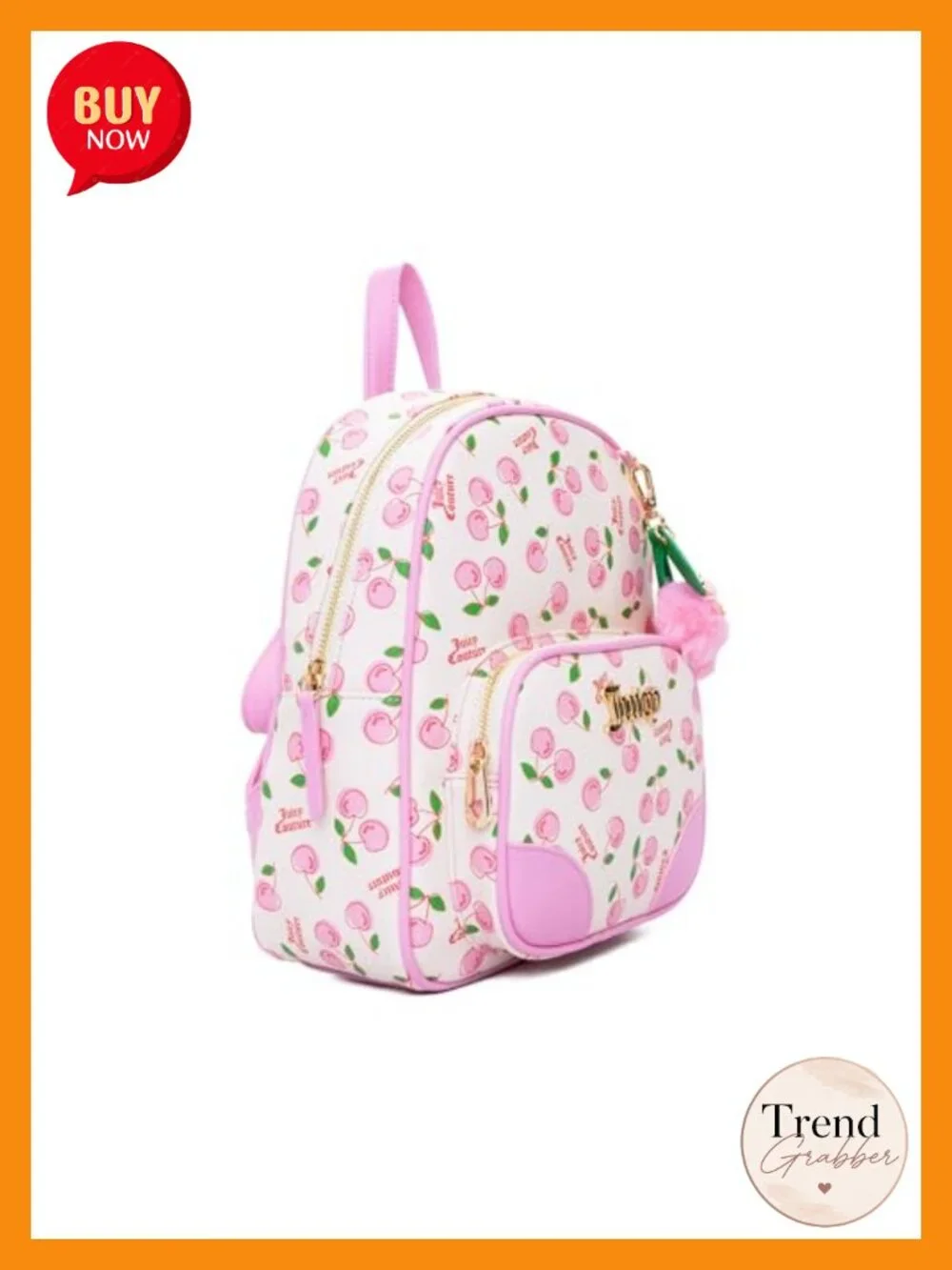 Polyurethane Fashion Backpack with Laptop Compatible Storage and Adjustable